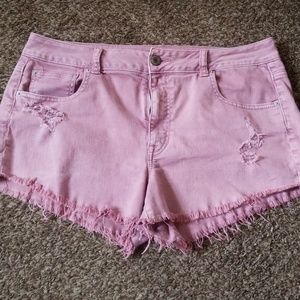 American Eagle distressed jean shorts